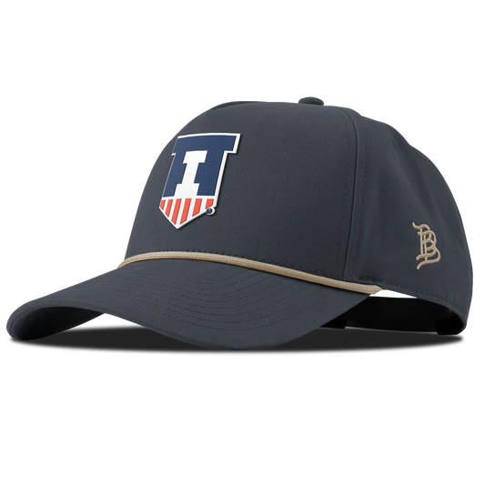 University of Illinois "Illinois Athletics" Curved Canvas 5 Panel Rope Vintage Navy