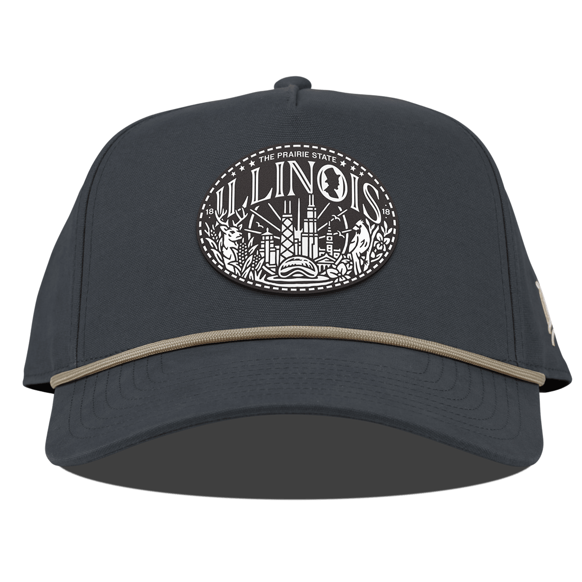 Illinois Traveler Curved Canvas 5 Panel Rope Vintage Navy