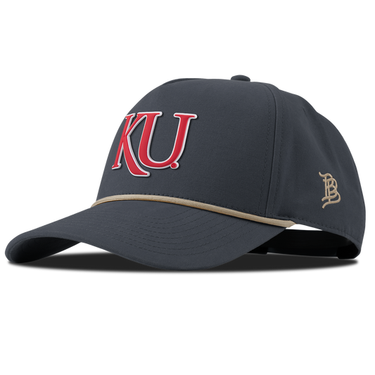 University of Kansas "KU Block" Canvas 5 Panel Rope Vintage Navy