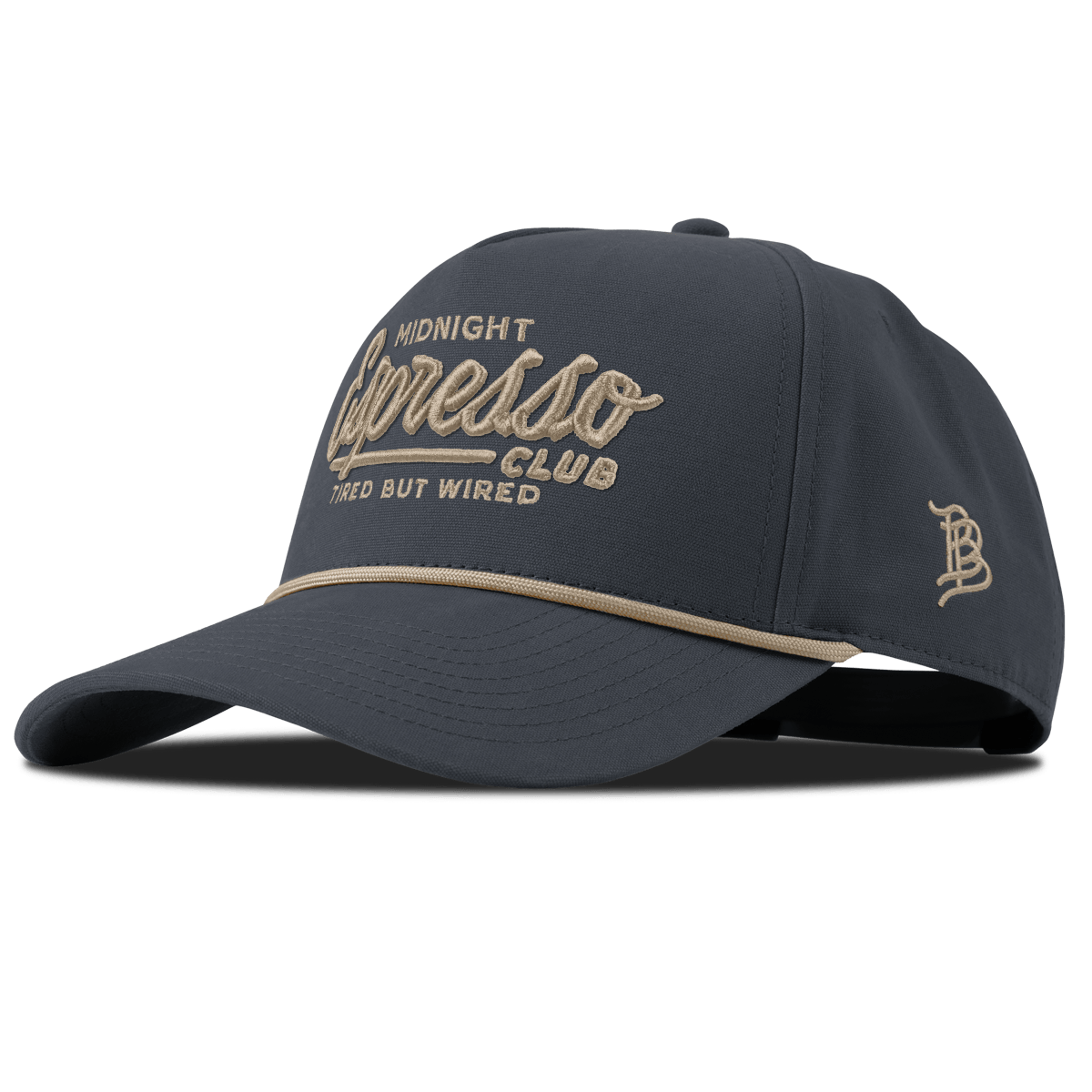 Midnight Espresso Club Curved Canvas 5 Panel Rope Vintage Navy