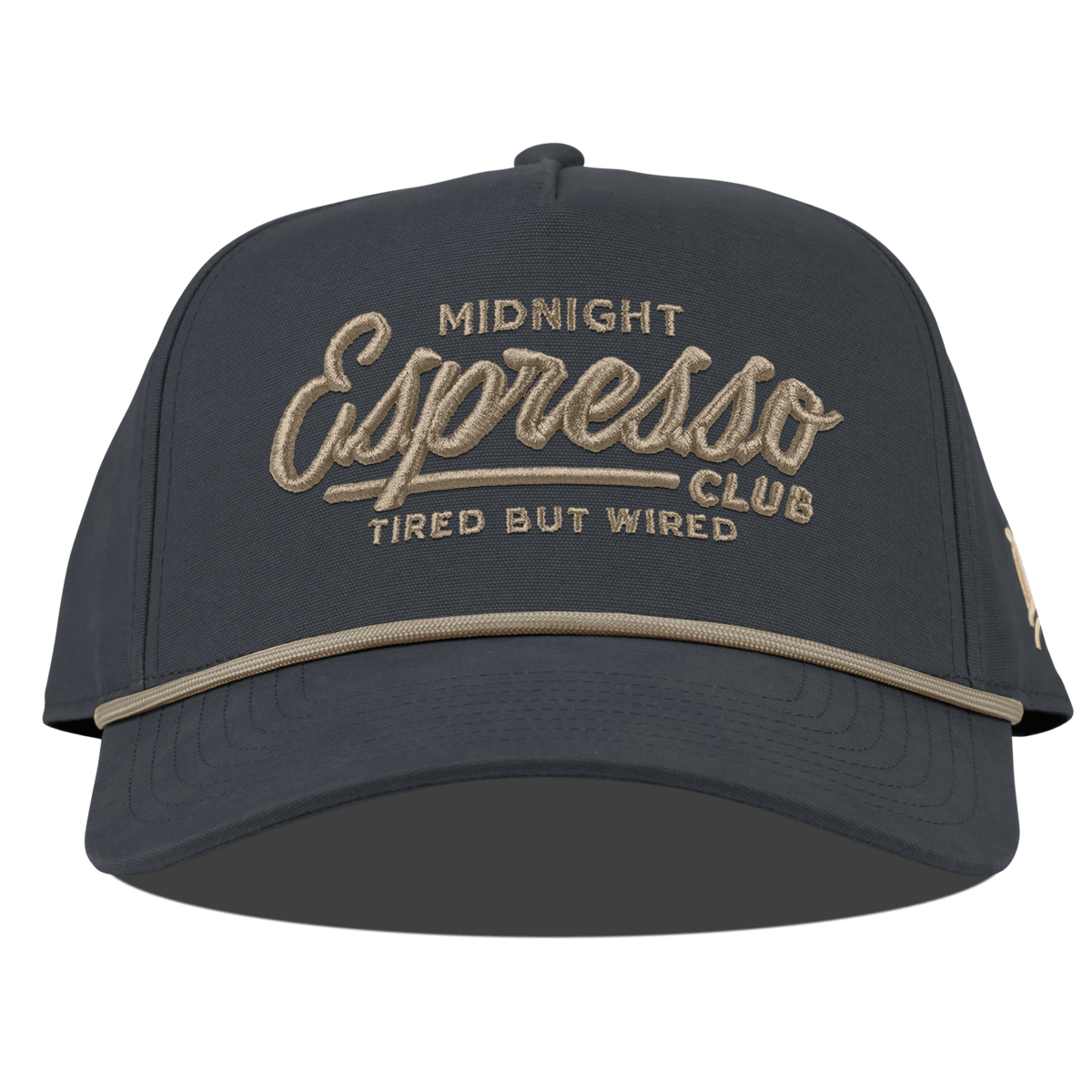 Midnight Espresso Club Curved Canvas 5 Panel Rope Vintage Navy