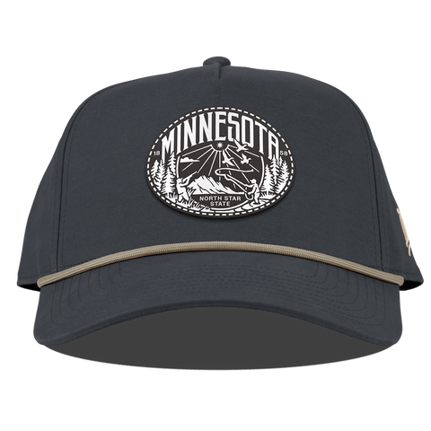 Minnesota Traveler Curved Canvas 5 Panel Rope Vintage Navy