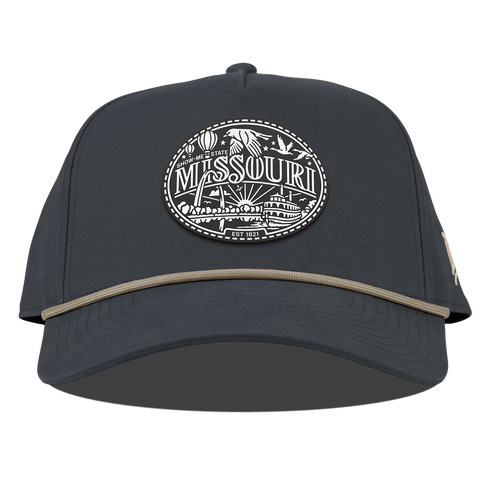Missouri Traveler Curved Canvas 5 Panel Rope Vintage Navy