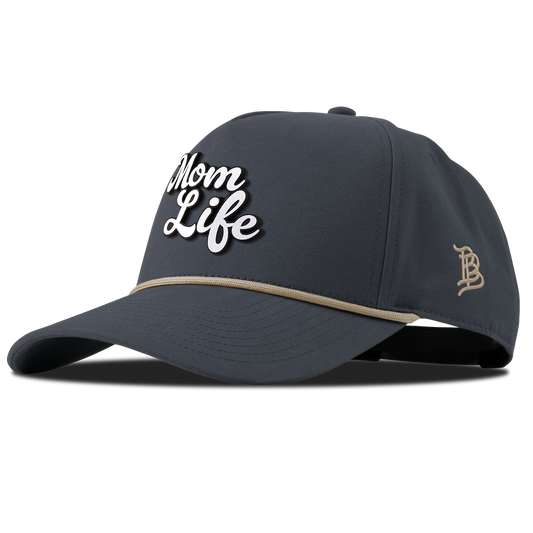Mom Life Script Curved Canvas 5 Panel Rope Vintage Navy