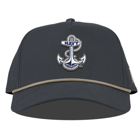 United States Naval Academy "Naval Academy Midshipman" Curved Canvas 5 Panel Rope Vintage Navy