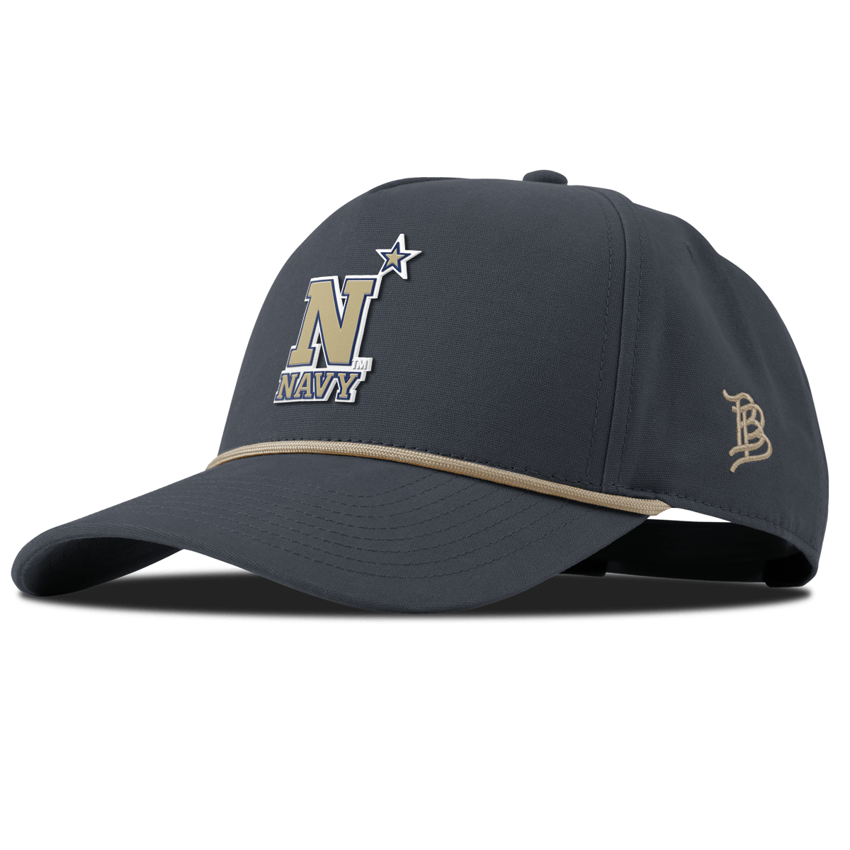 United States Naval Academy "Naval Academy Team Logo Gold" Curved Canvas 5 Panel Rope Vintage Navy
