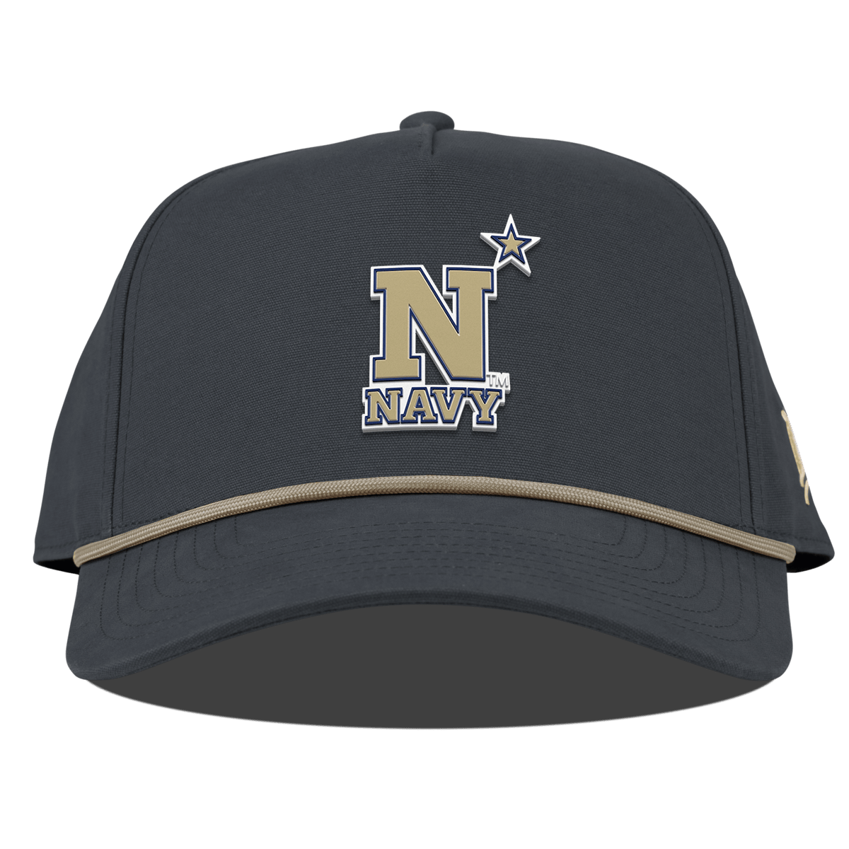 United States Naval Academy "Naval Academy Team Logo Gold" Curved Canvas 5 Panel Rope Vintage Navy