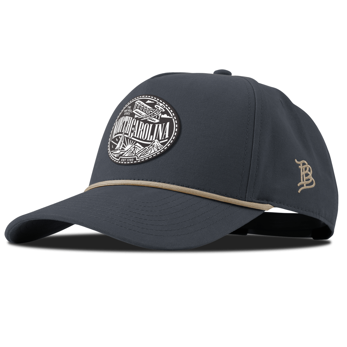 North Carolina Traveler Curved Canvas 5 Panel Rope Vintage Navy