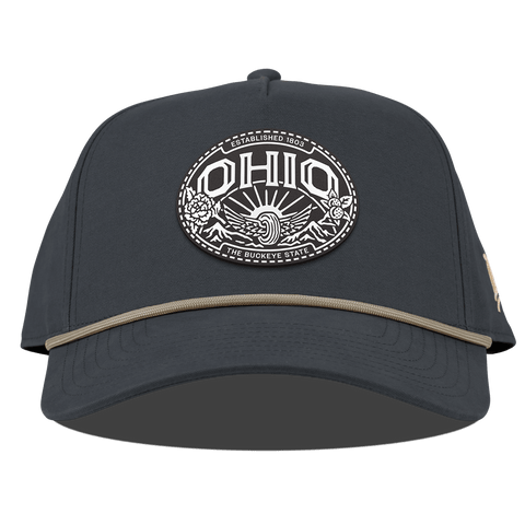 Ohio Traveler Curved Canvas 5 Panel Rope Vintage Navy