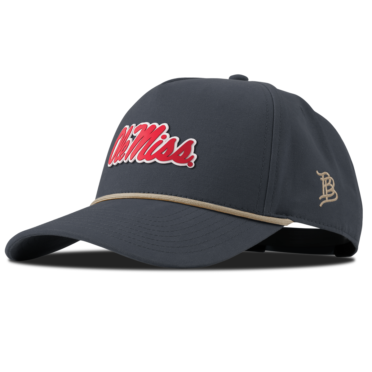 University of Mississippi "Ole Miss Crimson Script" Canvas 5 Panel Rope Vintage Navy