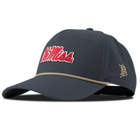 University of Mississippi "Ole Miss Crimson Script" Canvas 5 Panel Rope Vintage Navy
