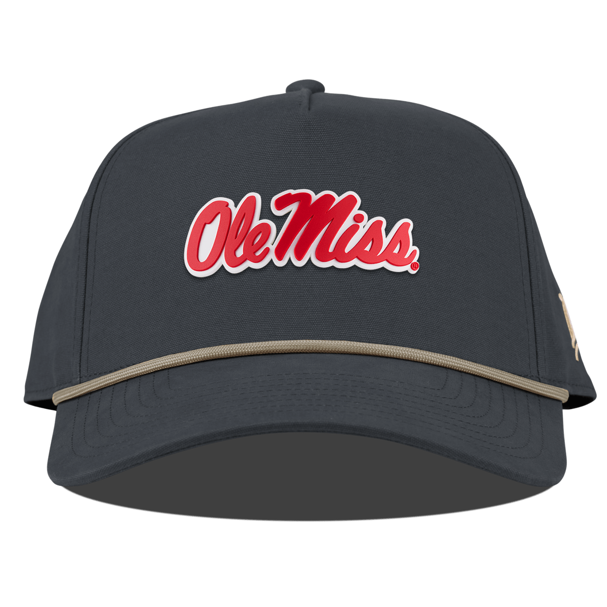 University of Mississippi "Ole Miss Crimson Script" Curved Canvas 5 Panel Rope VintageNavy