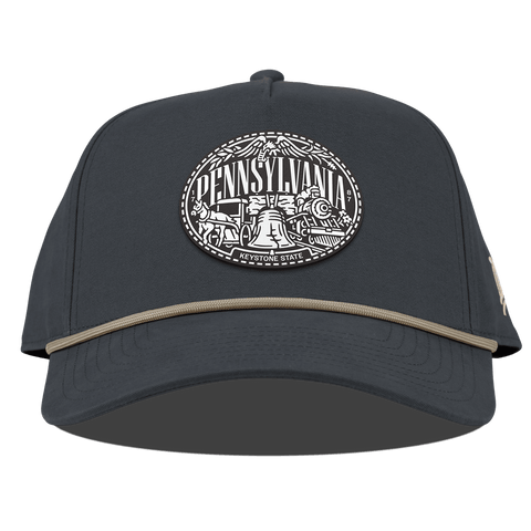 Pennsylvania Traveler Curved Canvas 5 Panel Rope Vintage Navy