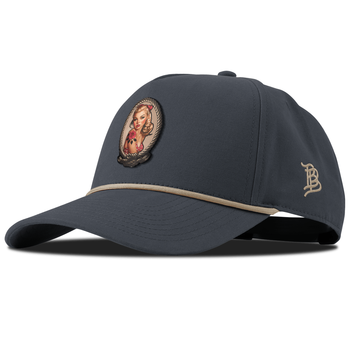 Portrait Piece Curved Canvas 5 Panel Rope Vintage Navy