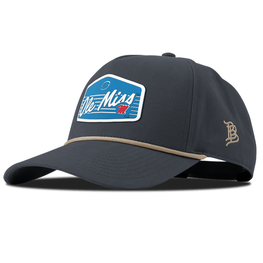 University of Mississippi "Rebel Football" Curved Canvas 5 Panel Rope Vintage Navy