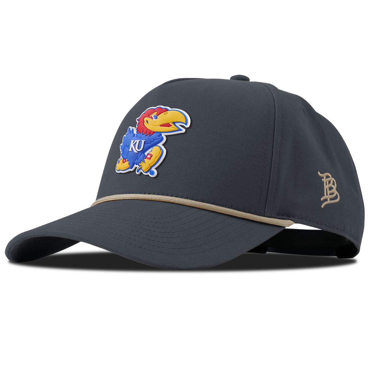 University of Kansas "Rock Chalk Jayhawk" Canvas 5 Panel Rope Vintage Navy