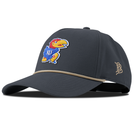 University of Kansas "Rock Chalk Jayhawk" Canvas 5 Panel Rope Vintage Navy