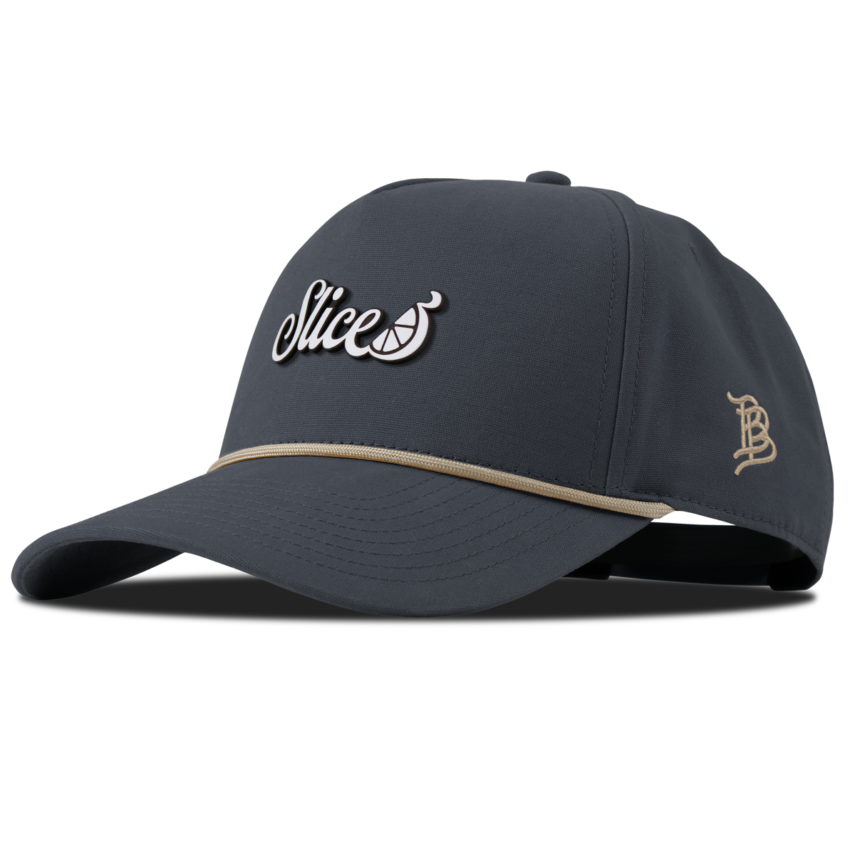 Sliced Script Curved Canvas 5 Panel Rope Vintage Navy