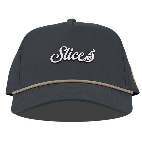 Sliced Script Curved Canvas 5 Panel Rope Vintage Navy