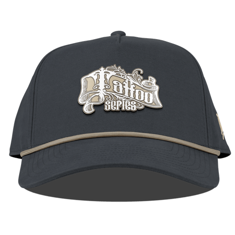 Tattoo Scroll Curved Canvas 5 Panel Rope Vintage Navy