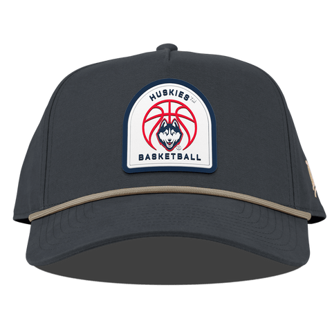 University of Connecticut "UConn Basketball" Curved Canvas 5 Panel Rope Vintage Navy