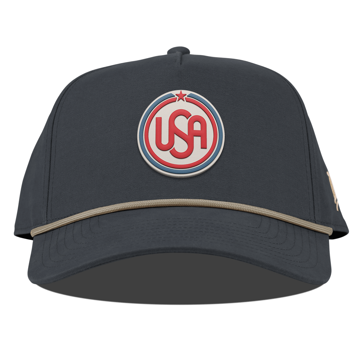 USA Icon Curved Canvas 5 Panel Rope Vintage Navy
