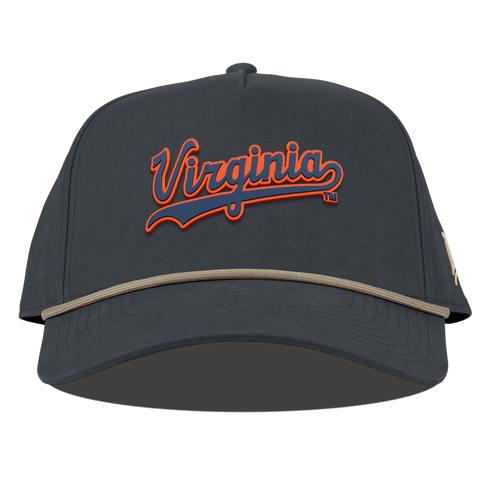 University of Virginia "Virginia Script" Curved Canvas 5 Panel Rope Vintage Navy