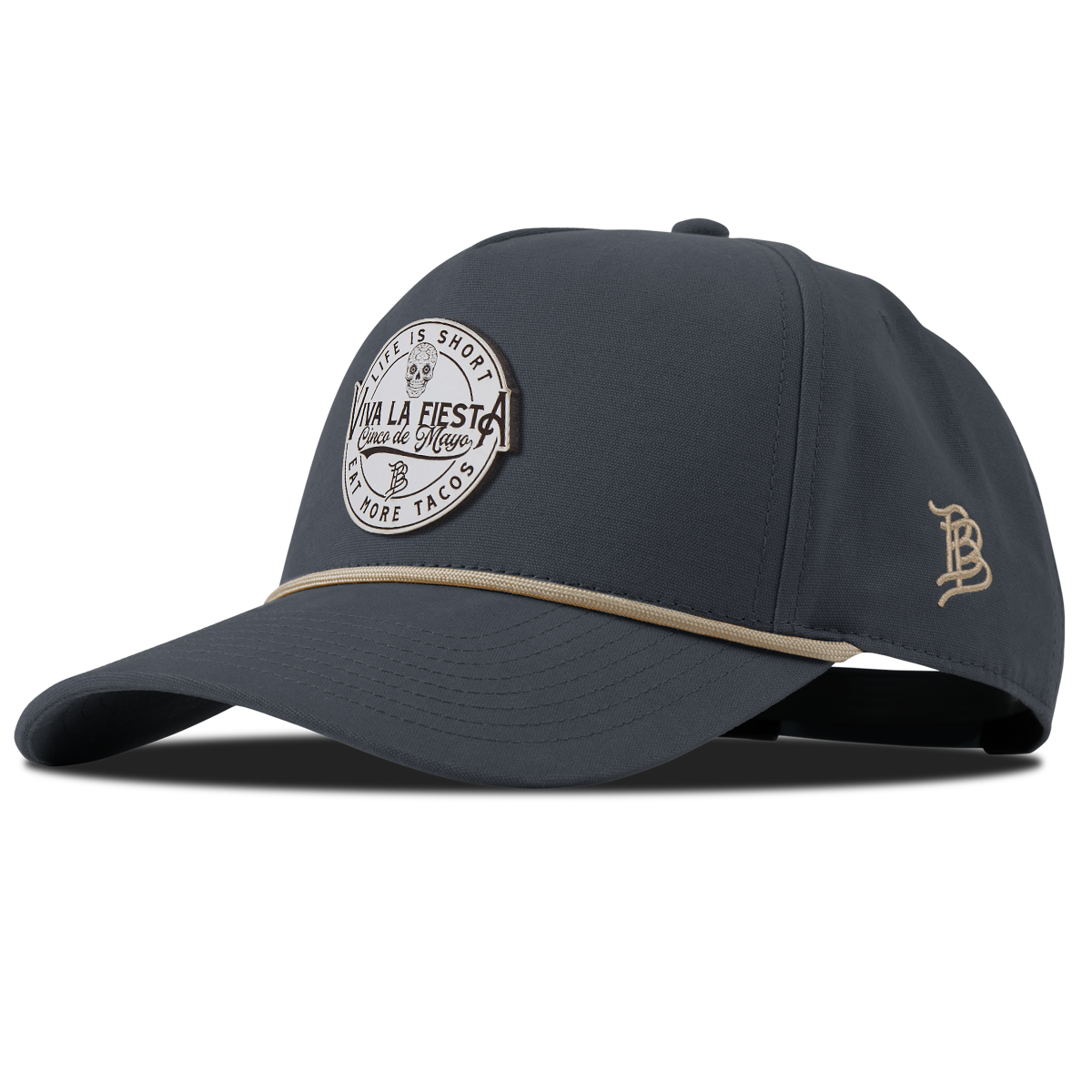 Branded Fiesta Curved Canvas 5 Panel Rope Vintage Navy