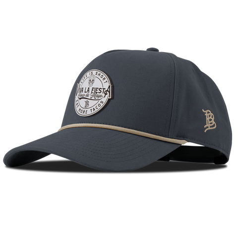 Branded Fiesta Curved Canvas 5 Panel Rope Vintage Navy
