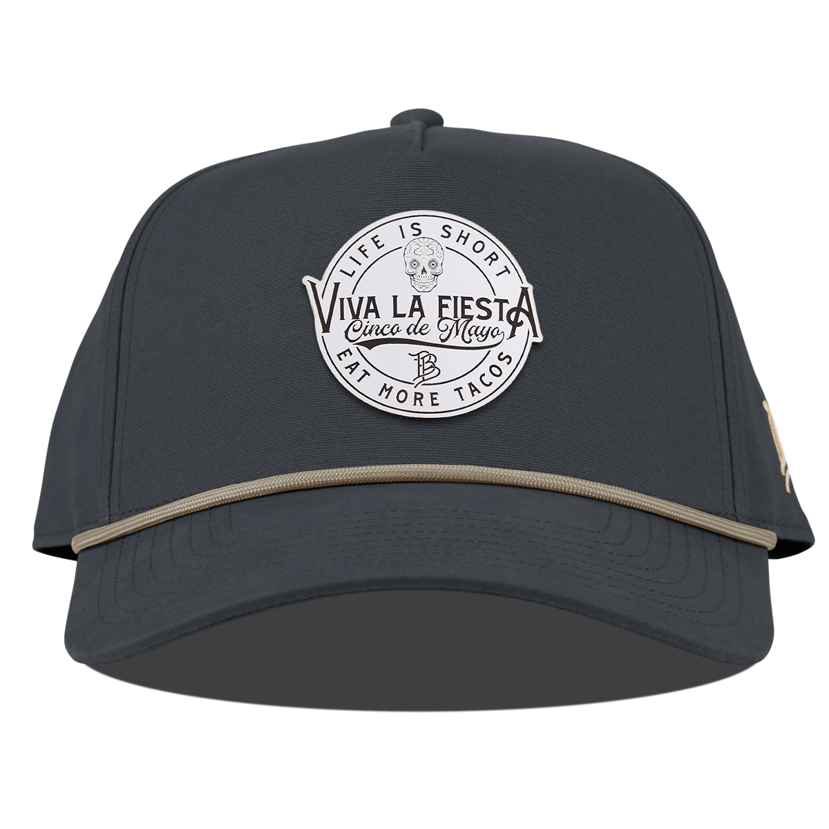 Branded Fiesta Curved Canvas 5 Panel Rope Vintage Navy