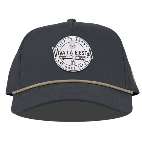 Branded Fiesta Curved Canvas 5 Panel Rope Vintage Navy