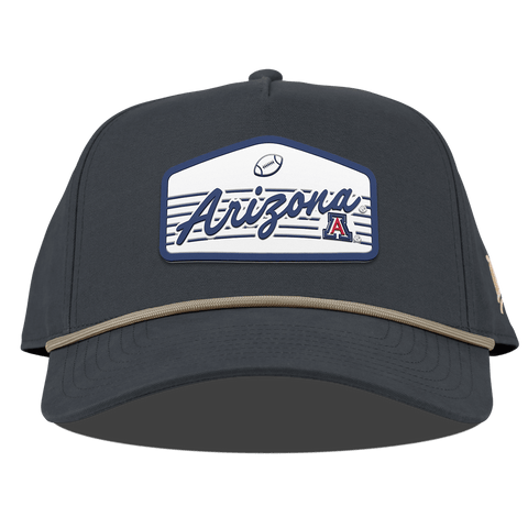 University of Arizona "Wildcats Football" Curved Canvas 5 Panel Rope Vintage Navy