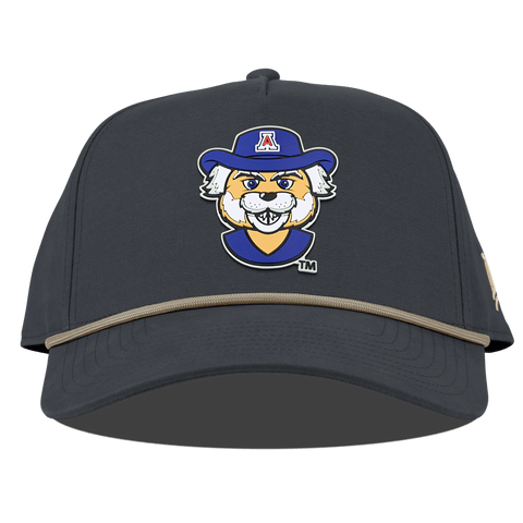 University of Arizona "Wilbur The Wildcat" Curved Canvas 5 Panel Rope Vintage Navy