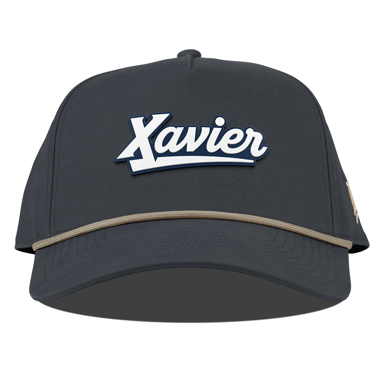 Xavier University "Xavier Script" Curved Canvas 5 Panel Rope Vintage Navy