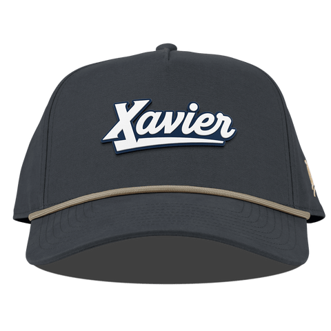 Xavier University "Xavier Script" Curved Canvas 5 Panel Rope Vintage Navy