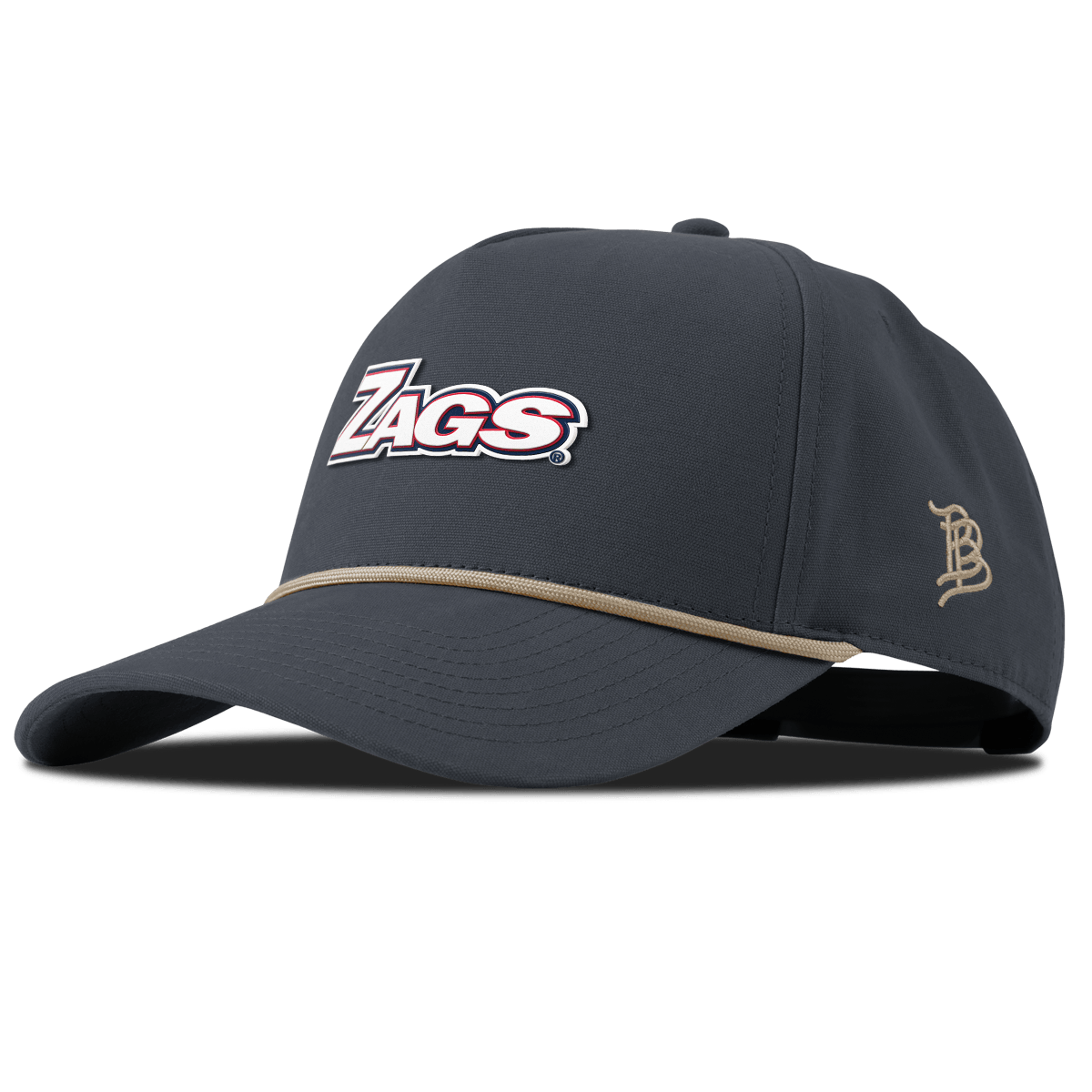 Gonzaga University "Zags Block" Curved Canvas 5 Panel Rope Vintage Navy