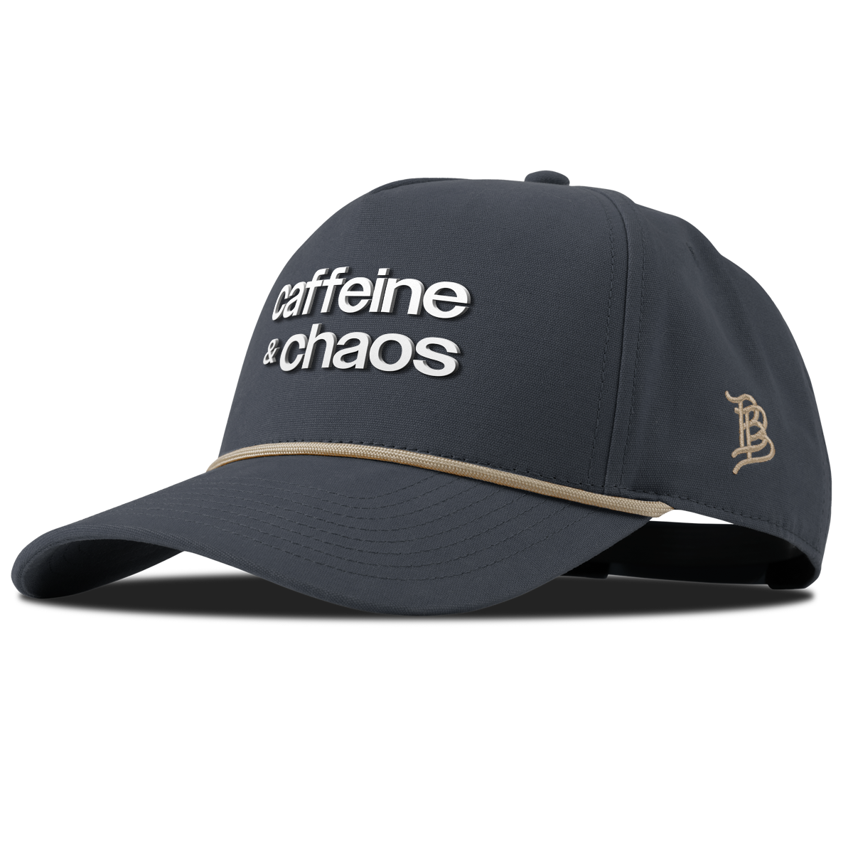 Caffeine & Chaos Curved Canvas 5 Panel Rope Vintage Navy