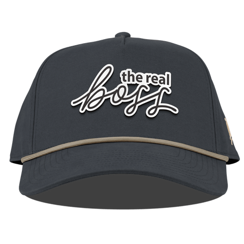 The Real Boss Curved Canvas 5 Panel Rope Vintage Navy