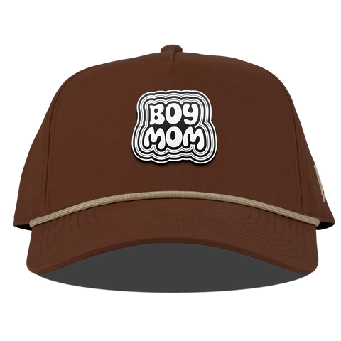 Boy Mom Curved Canvas 5 Panel Rope Vintage Rust