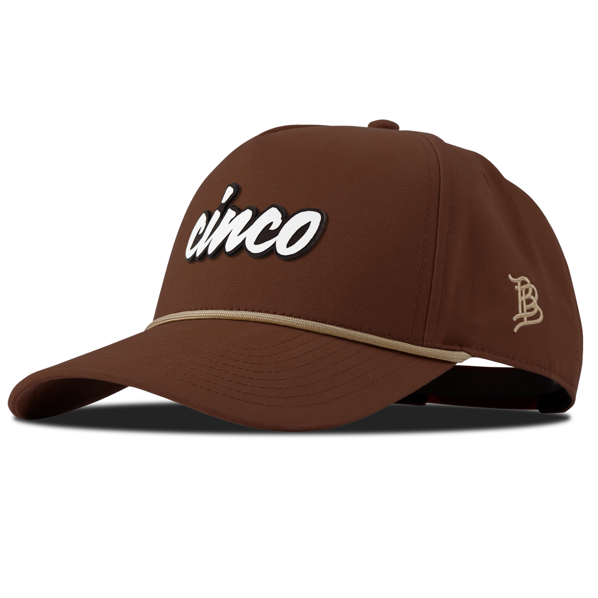 Cinco Script Curved Canvas 5 Panel Rope Vintage Rust