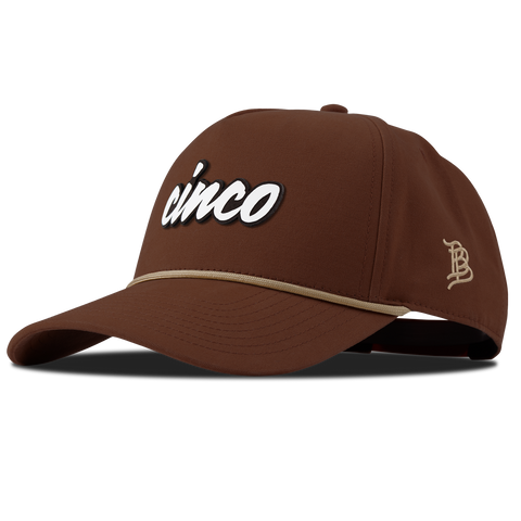 Cinco Script Curved Canvas 5 Panel Rope Vintage Rust