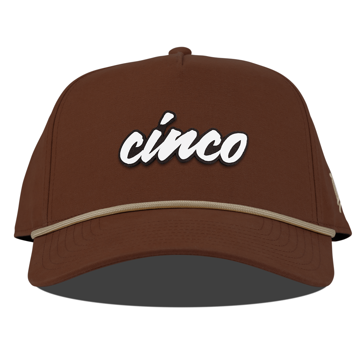 Cinco Script Curved Canvas 5 Panel Rope Vintage Rust