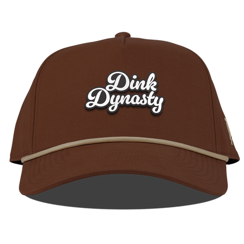 Dink Dynasty Script Curved Canvas 5 Panel Rope Vintage Rust