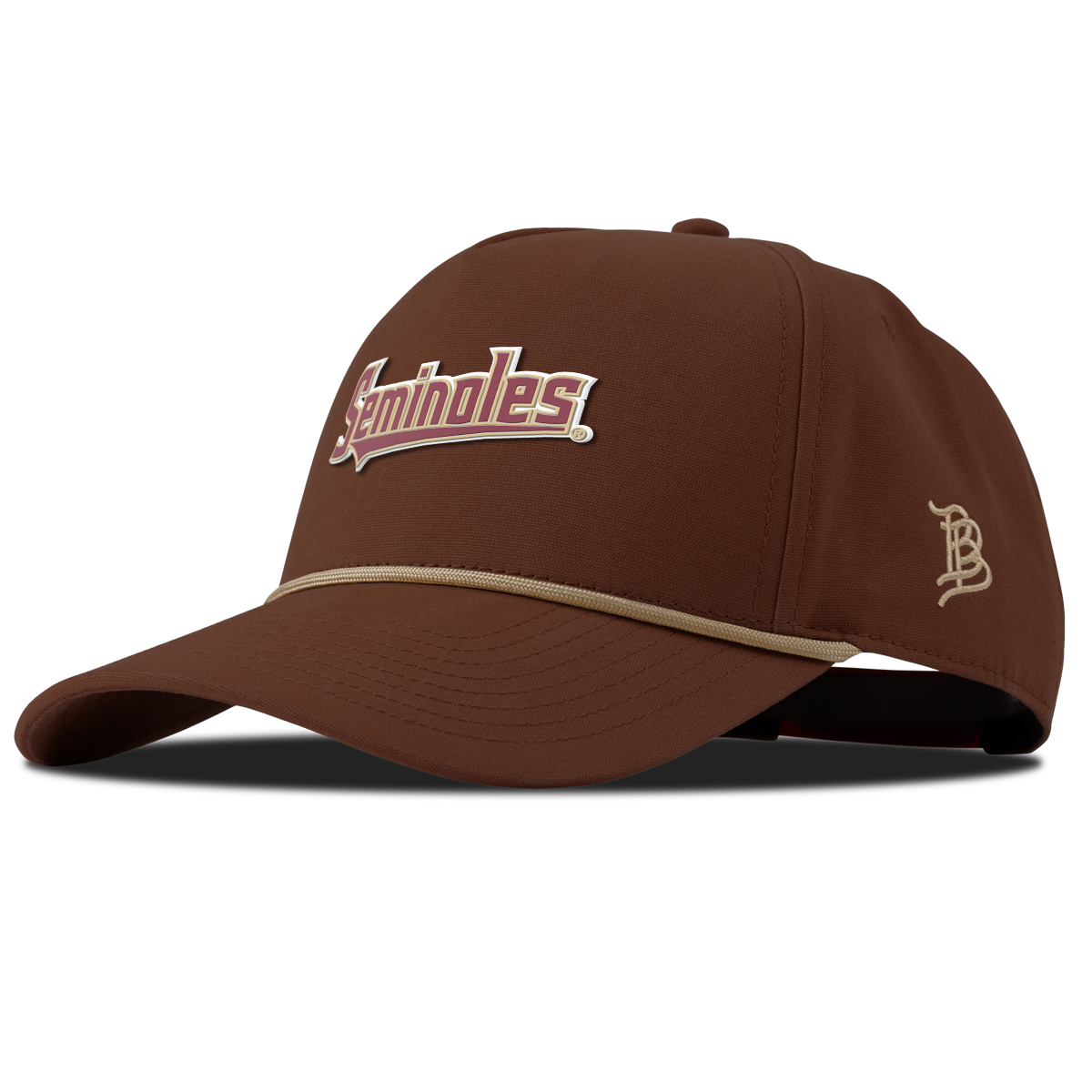 Florida State University "FSU Seminoles Block" Curved Canvas 5 Panel Rope Vintage Rust