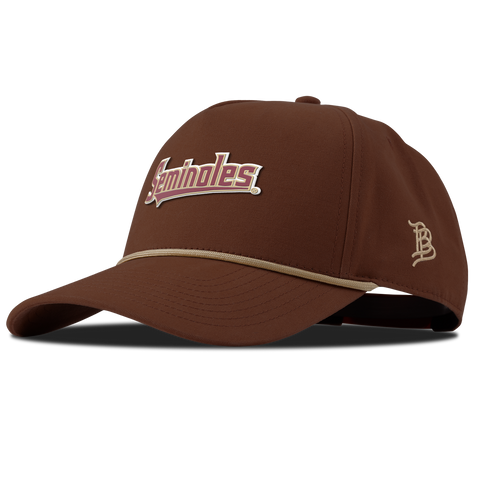 Florida State University "FSU Seminoles Block" Curved Canvas 5 Panel Rope Vintage Rust