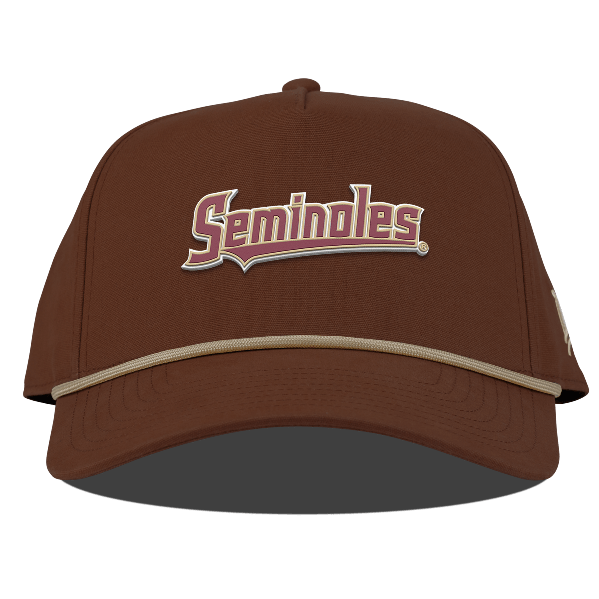 Florida State University "FSU Seminoles Block" Curved Canvas 5 Panel Rope Vintage Rust