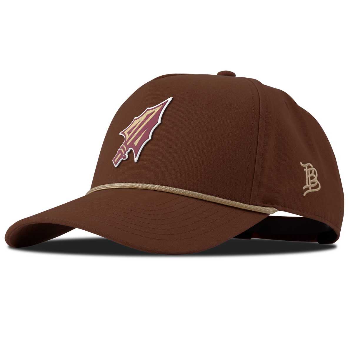 Florida State University "FSU Spear Tip" Curved Canvas 5 Panel Rope Vintage Rust