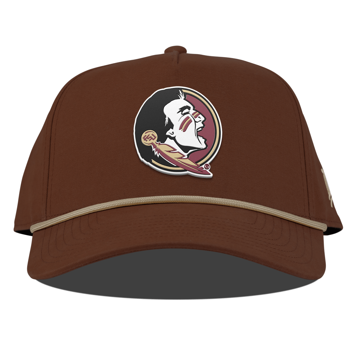 Florida State University "FSU Team Logo" Curved Canvas 5 Panel Rope Vintage Rust