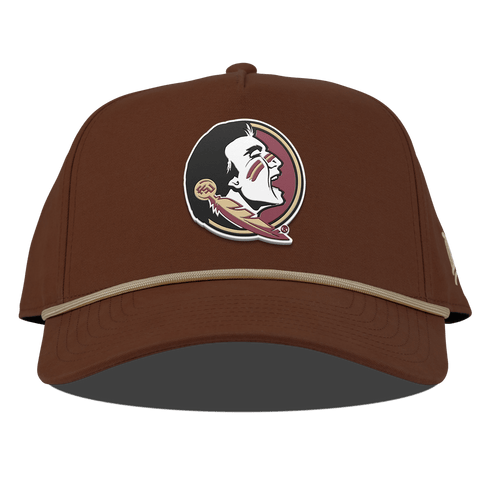 Florida State University "FSU Team Logo" Curved Canvas 5 Panel Rope Vintage Rust