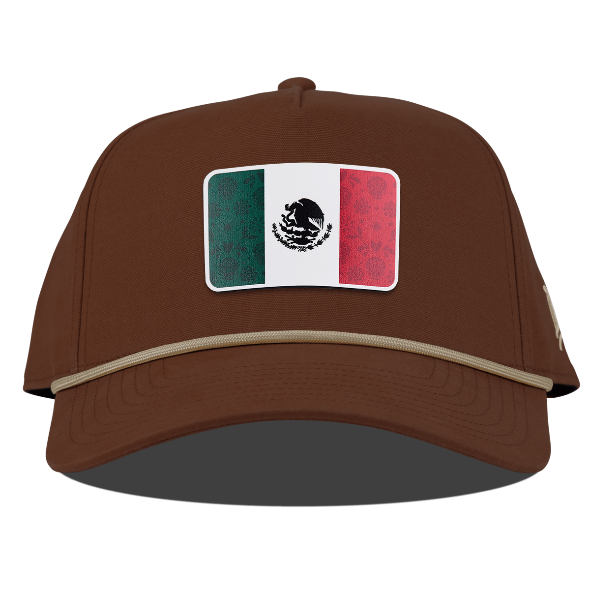 Fiesta Flag Curved Canvas 5 Panel Rope Vintage Rust